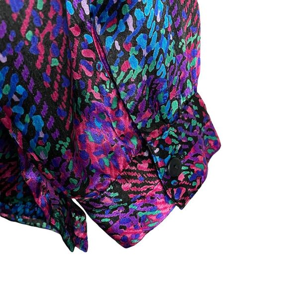 Alia Women’s Patterned Button Down Sleeve Blouse - Picture 6 of 7